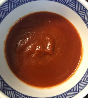 Homemade red chili sauce
